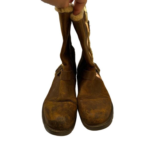 Clarks Brown Orinoco Art Leather Mid Calf Boots Size 9.5 - Picture 4 of 6